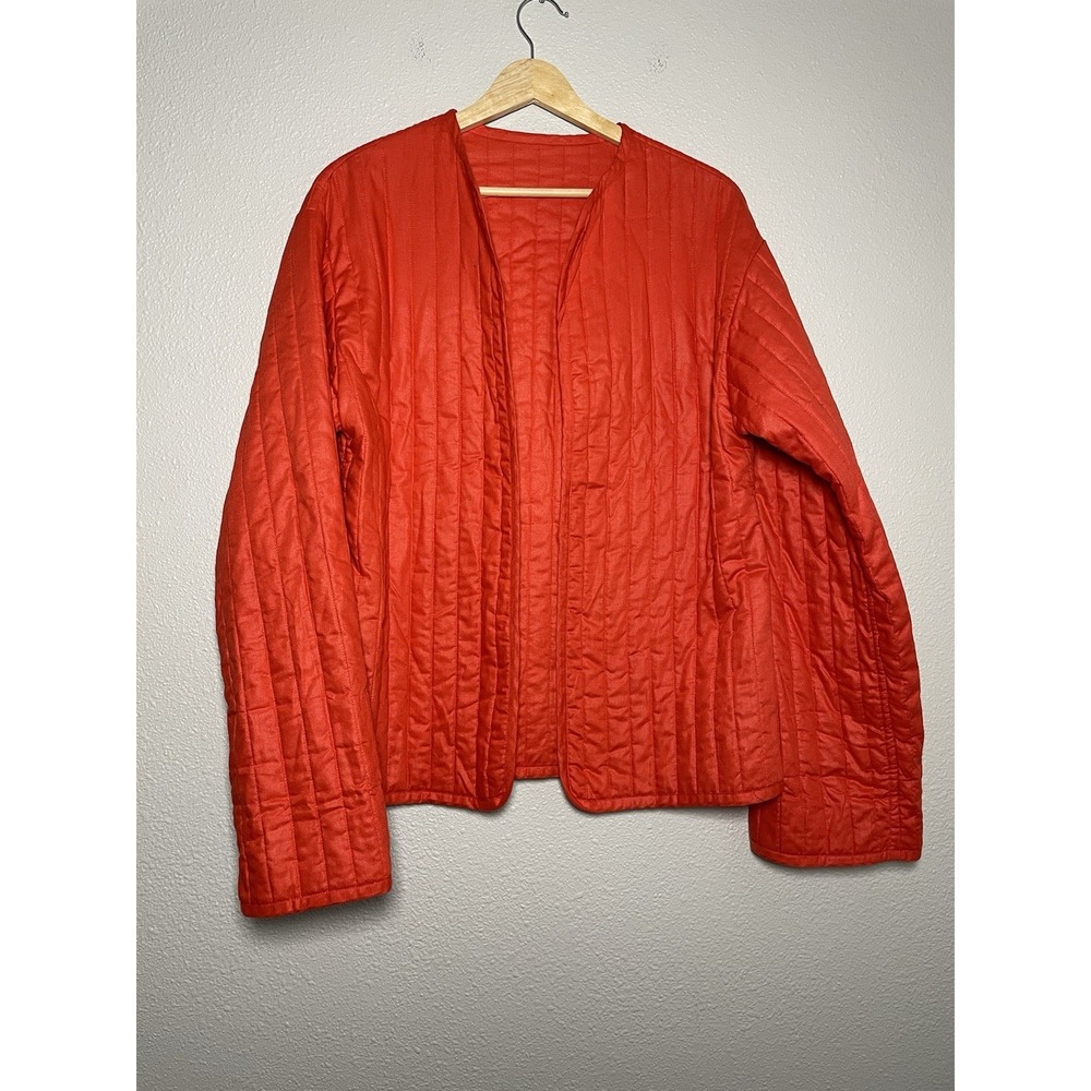 Vintage Women's Red Quilted Jacket S/M '60's Style